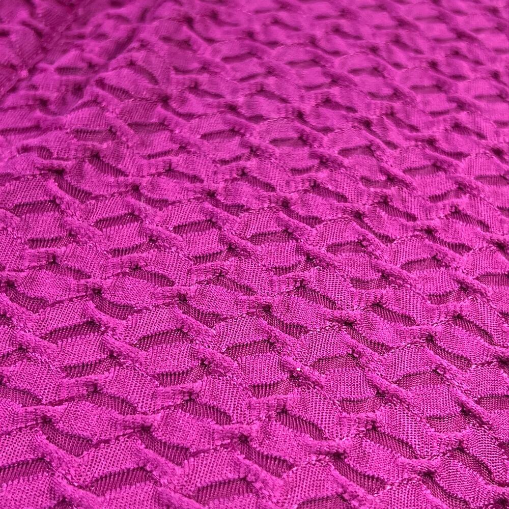 Lane Bryant Textured 3/4 Sleeve Collared Tunic Blouse Plus Size 14/16 Hot Pink - Picture 9 of 14